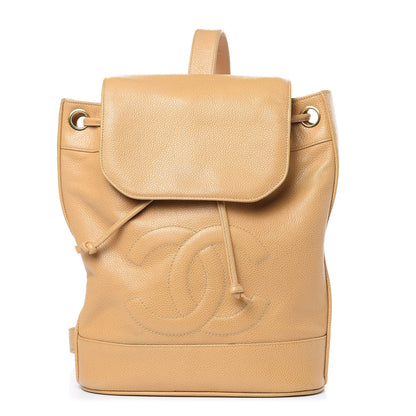 Chanel Caviar CC Sling Backpack Beige 1 of 12