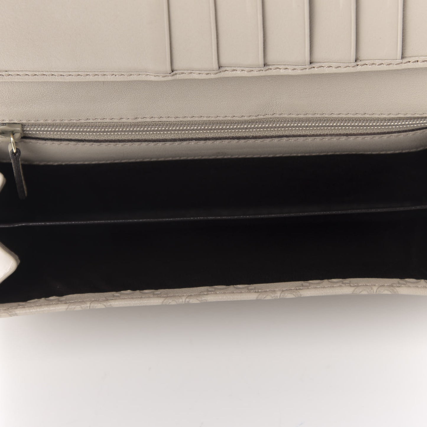Guccissima Signature GG Pierce Continental Wallet Off White