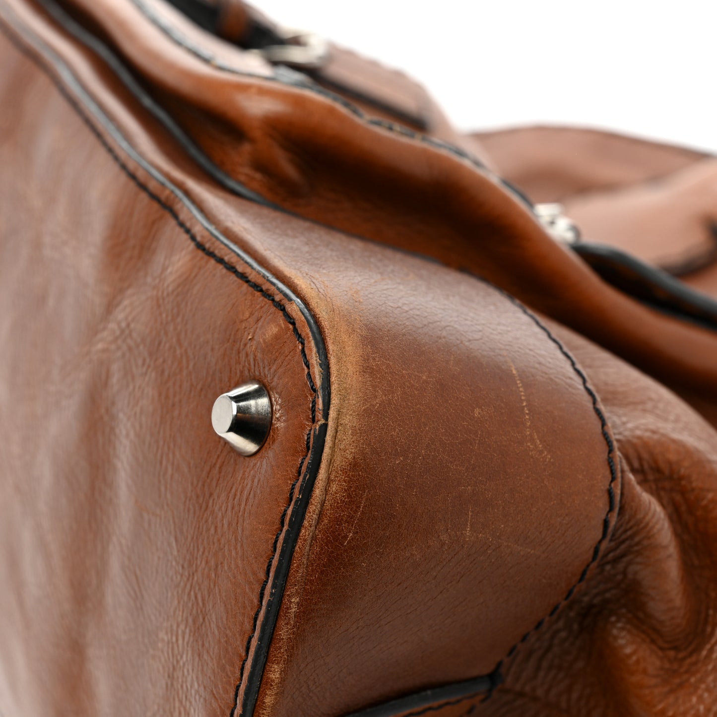 Calfskin Edith Dome Bowler Muscade