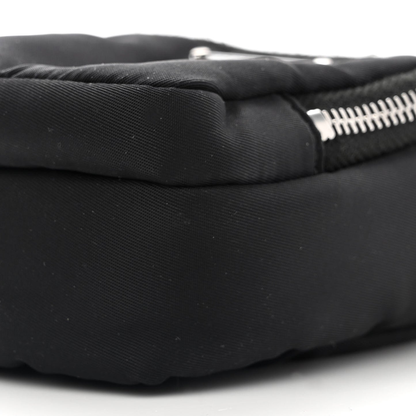 Tessuto Nylon Saffiano Mini Crossbody Pouch Black