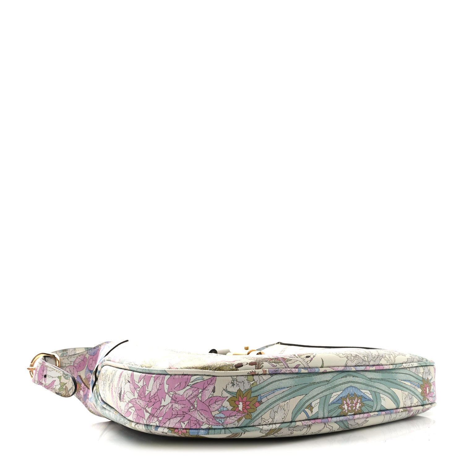 Gucci New Shangai Calfskin Tiger Savanah Small Jackie 1961 Hobo Chalky White Multicolor 4 of 9