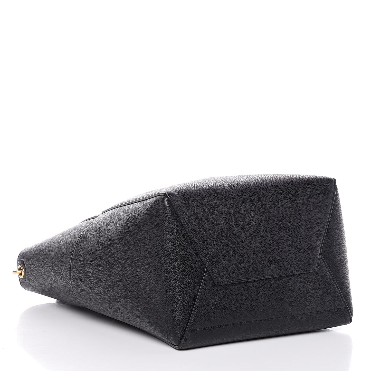 Soft Grained Calfskin Sangle Bucket Bag Black