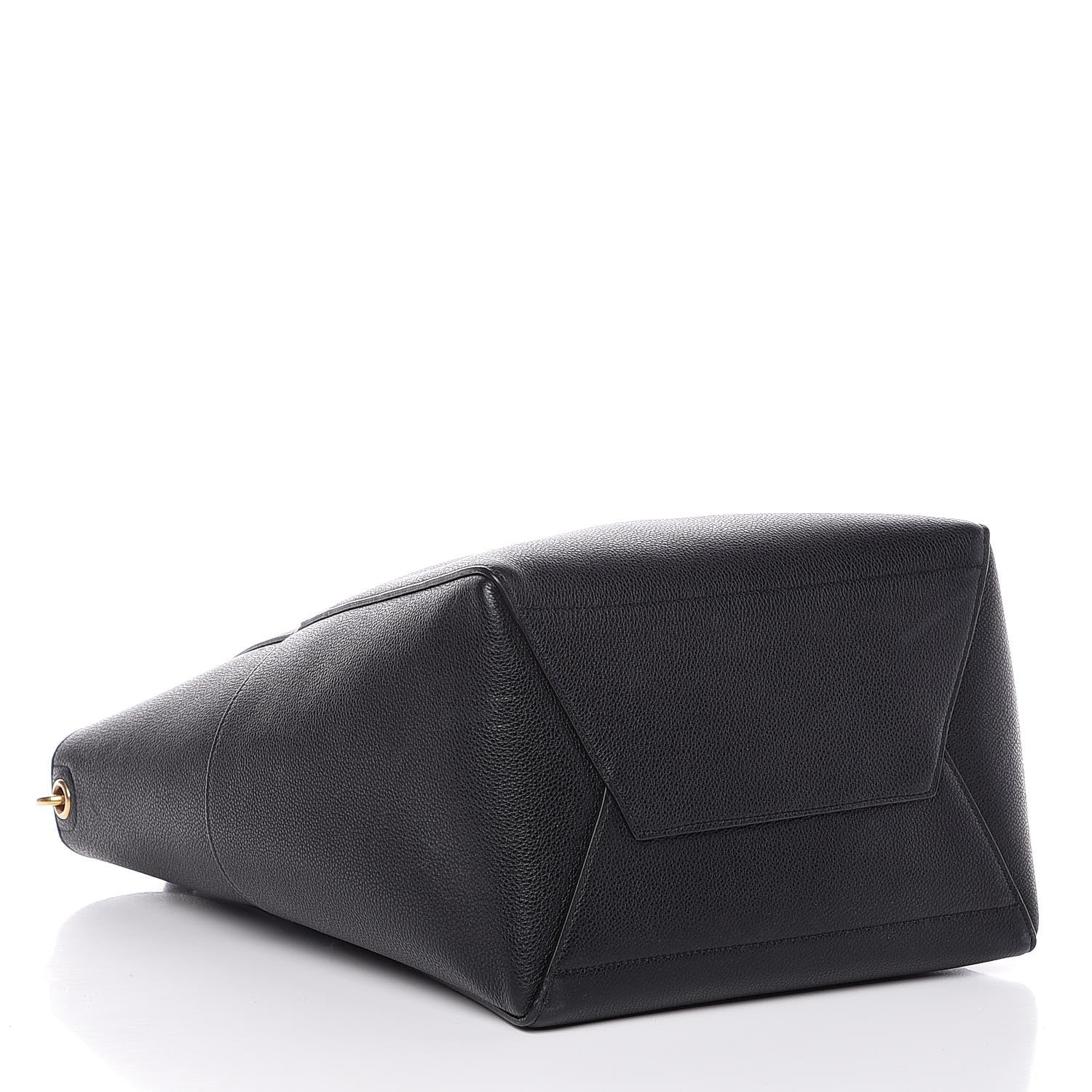 Celine Soft Grained Calfskin Sangle Bucket Bag Black 4 of 7