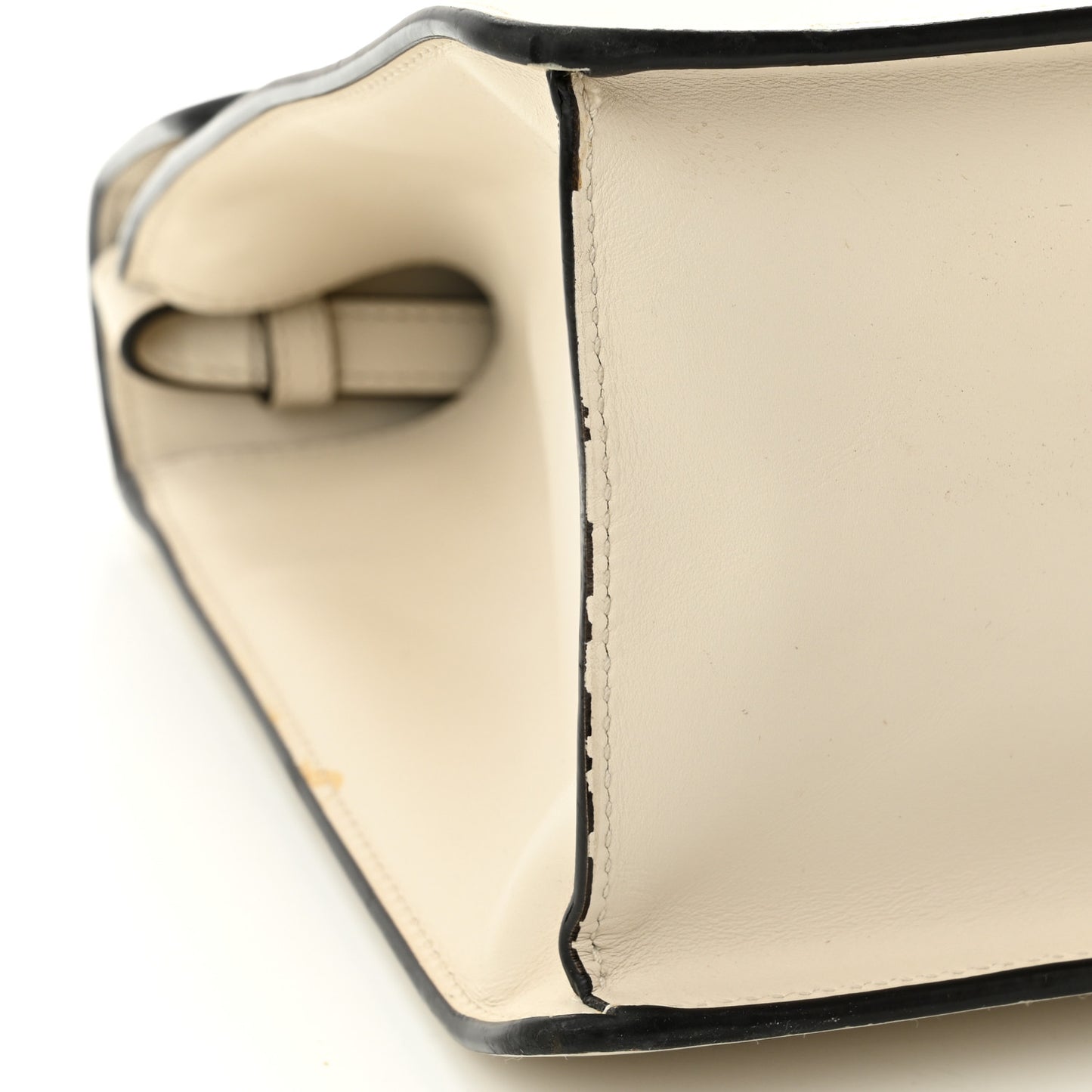 Calfskin Web Medium Sylvie Top Handle Bag White