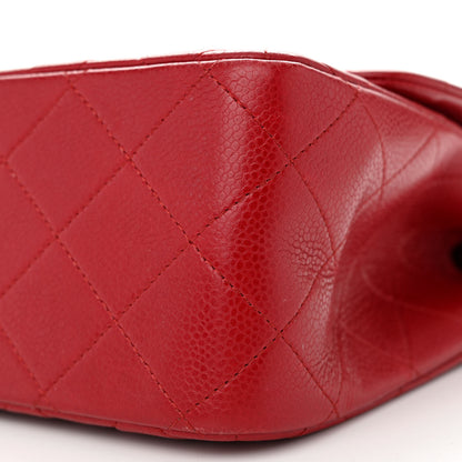 Chanel Caviar Quilted Jumbo Double Flap Red 10 of 17