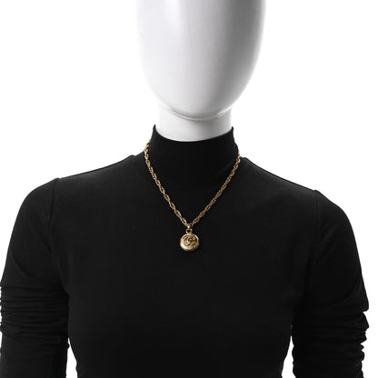 Chanel Metal CC Chain Pendant Necklace Gold 2 of 4