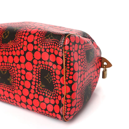 Louis Vuitton Monogram Kusama Town Speedy 30 Red 7 of 7