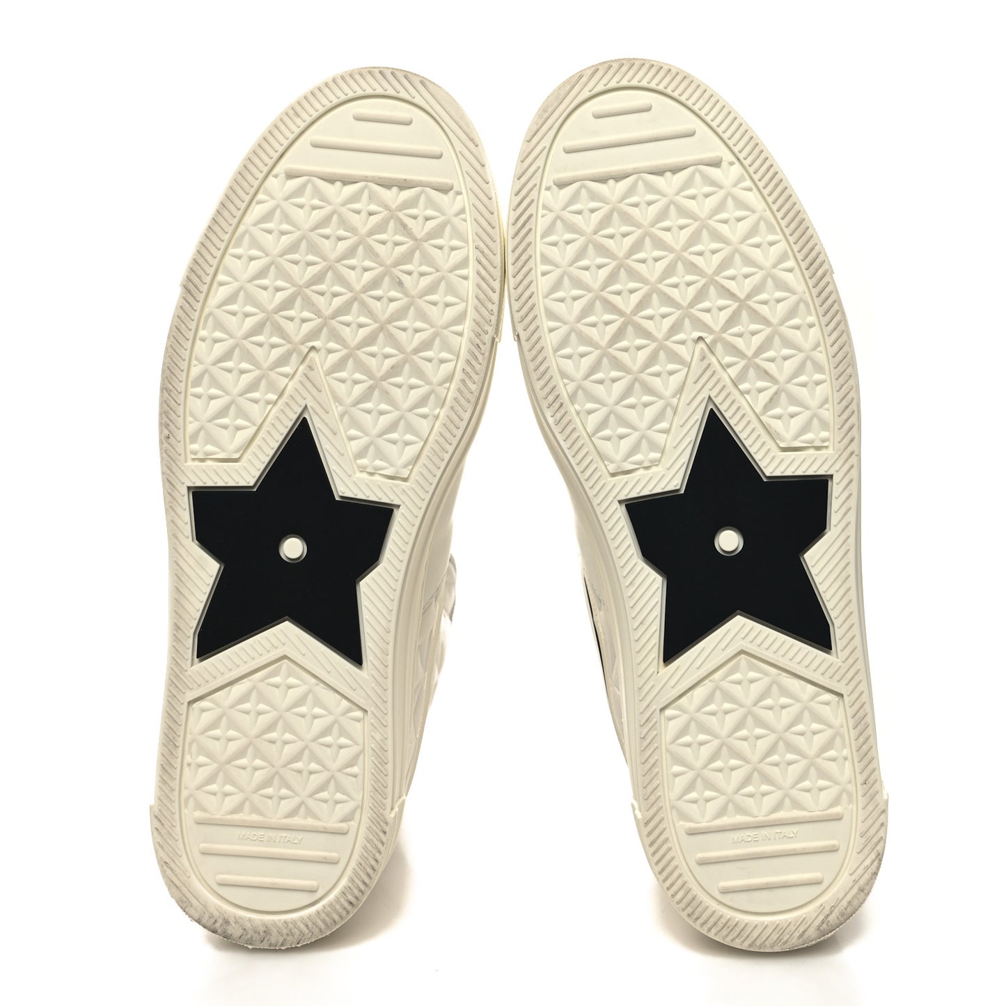 Calfskin Walk'N'Dior Star High Top Sneakers 39 White