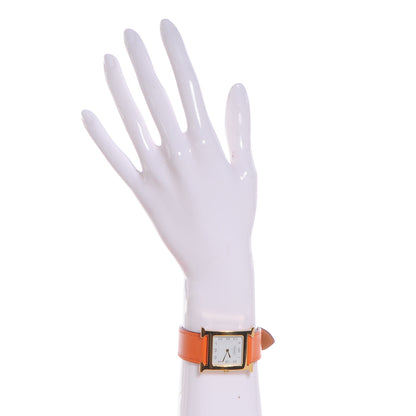 Hermes Stainless Steel Swift 26mm Heure H Hour Quartz Watch Orange 2 of 9