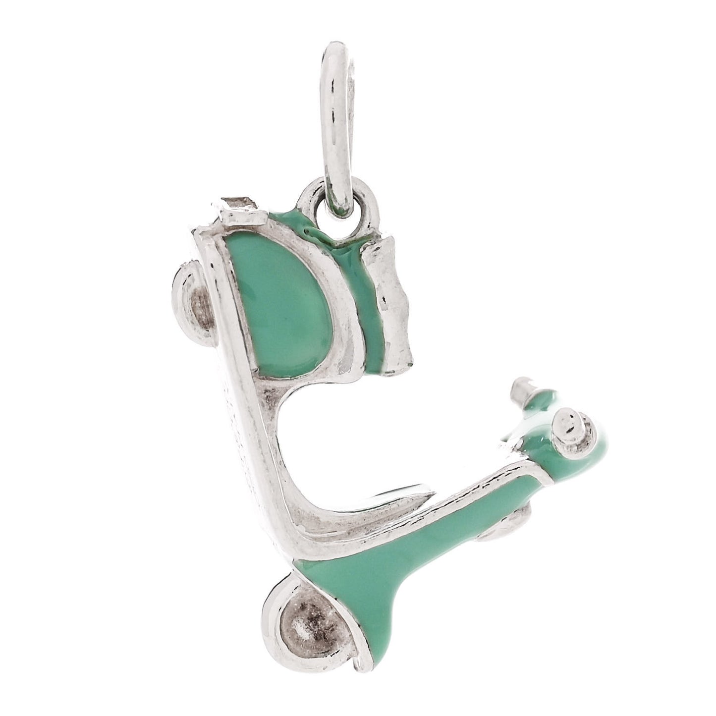 Sterling Silver Enamel Scooter Charm Blue