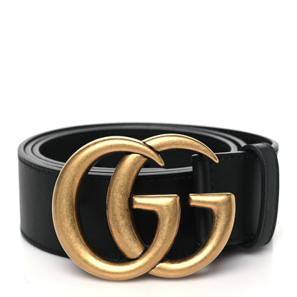 Gucci Calfskin Double G 40mm Belt 80 32 Black 1 of 6