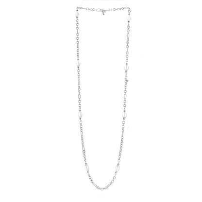 David Yurman 18K Yellow Gold Sterling Silver Amethyst Figaro Chain Necklace 3 of 6