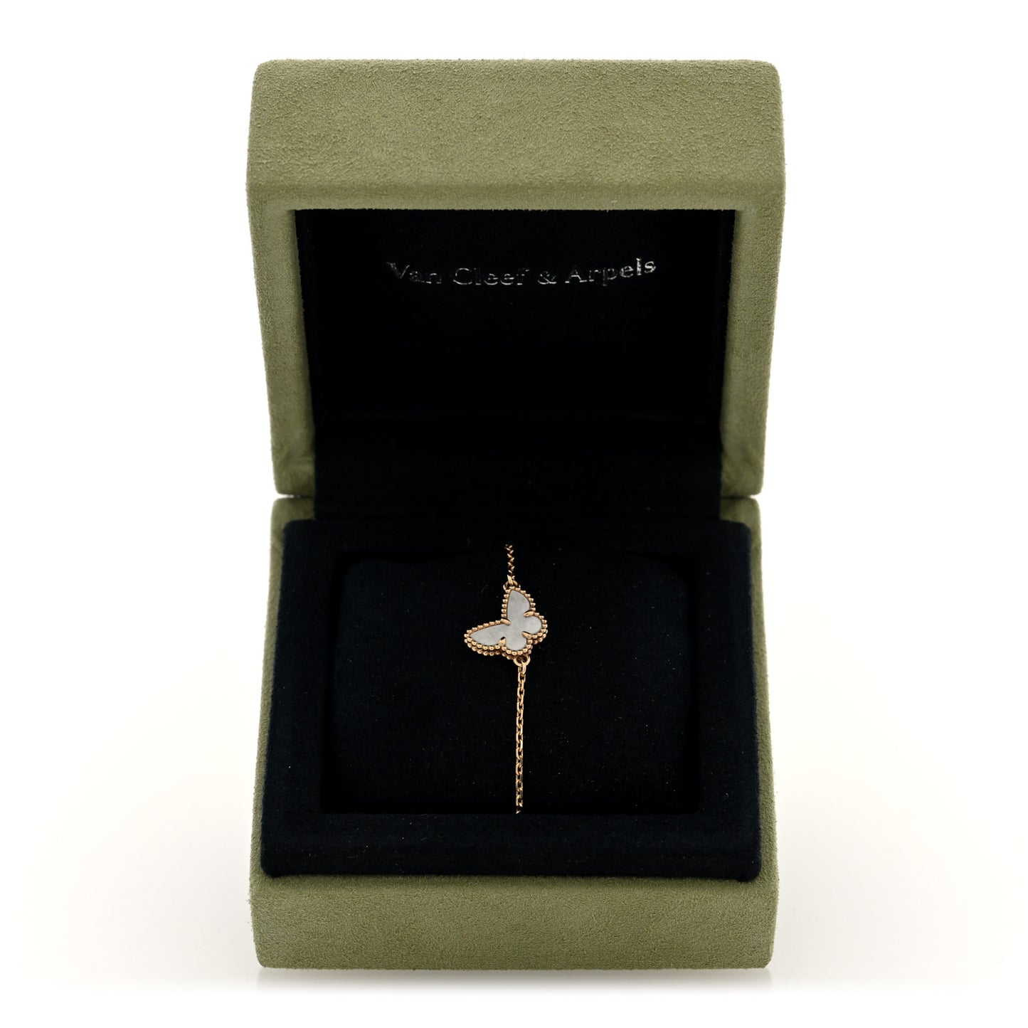 18K Yellow Gold Mother of Pearl Sweet Alhambra Butterfly Bracelet