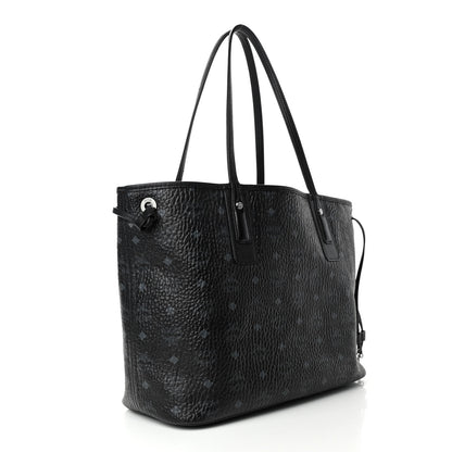 MCM Visetos Medium Liz Reversible Shopper Tote Black 3 of 8
