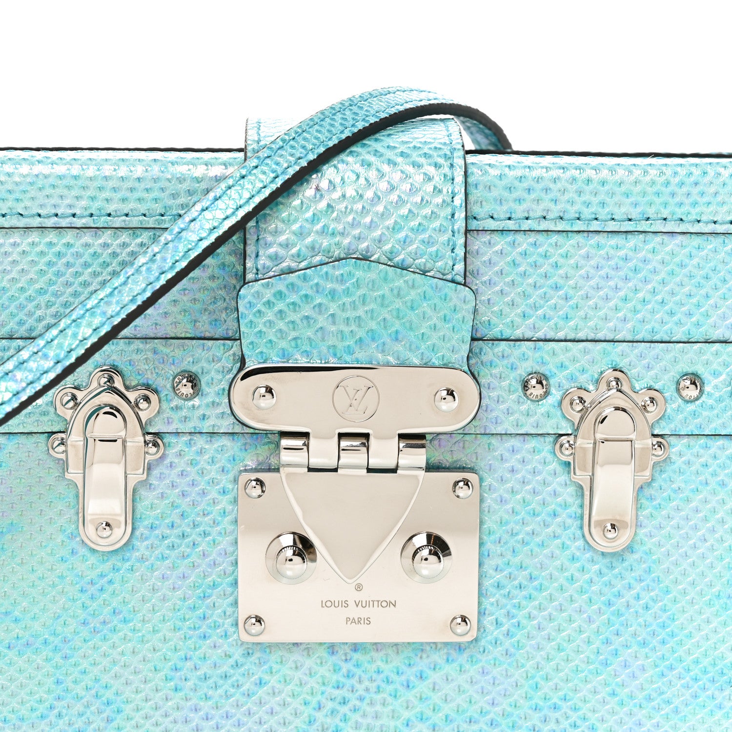 Louis Vuitton Iridescent Karung Petite Malle Blue Petrol 7 of 10