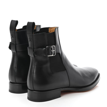 Hermes Calfskin Mens Berny Low Boots 42 Black 4 of 8