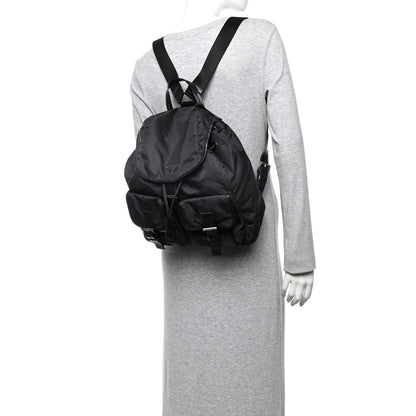 Prada Nylon Vela Medium Backpack Black 2 of 15