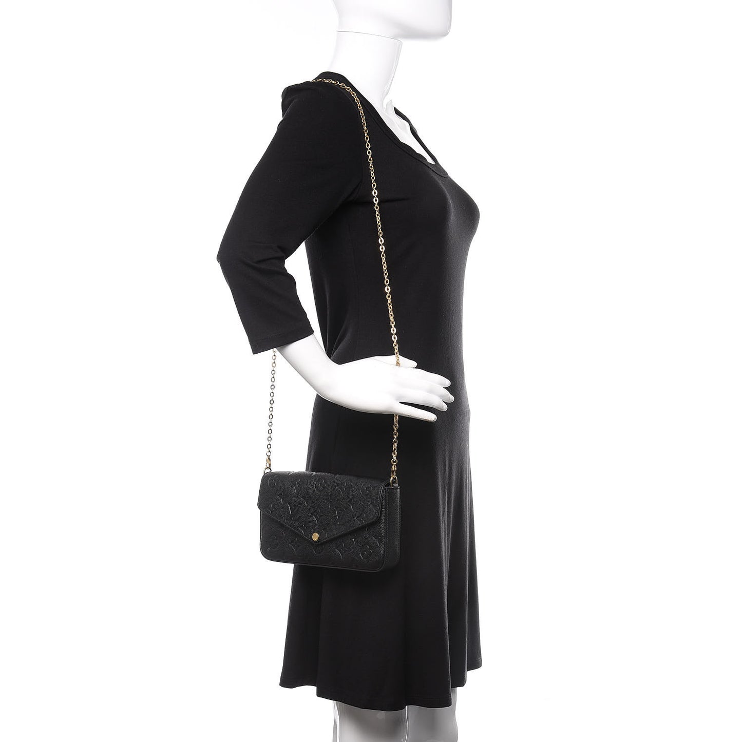 Empreinte Pochette Felicie Chain Wallet Black