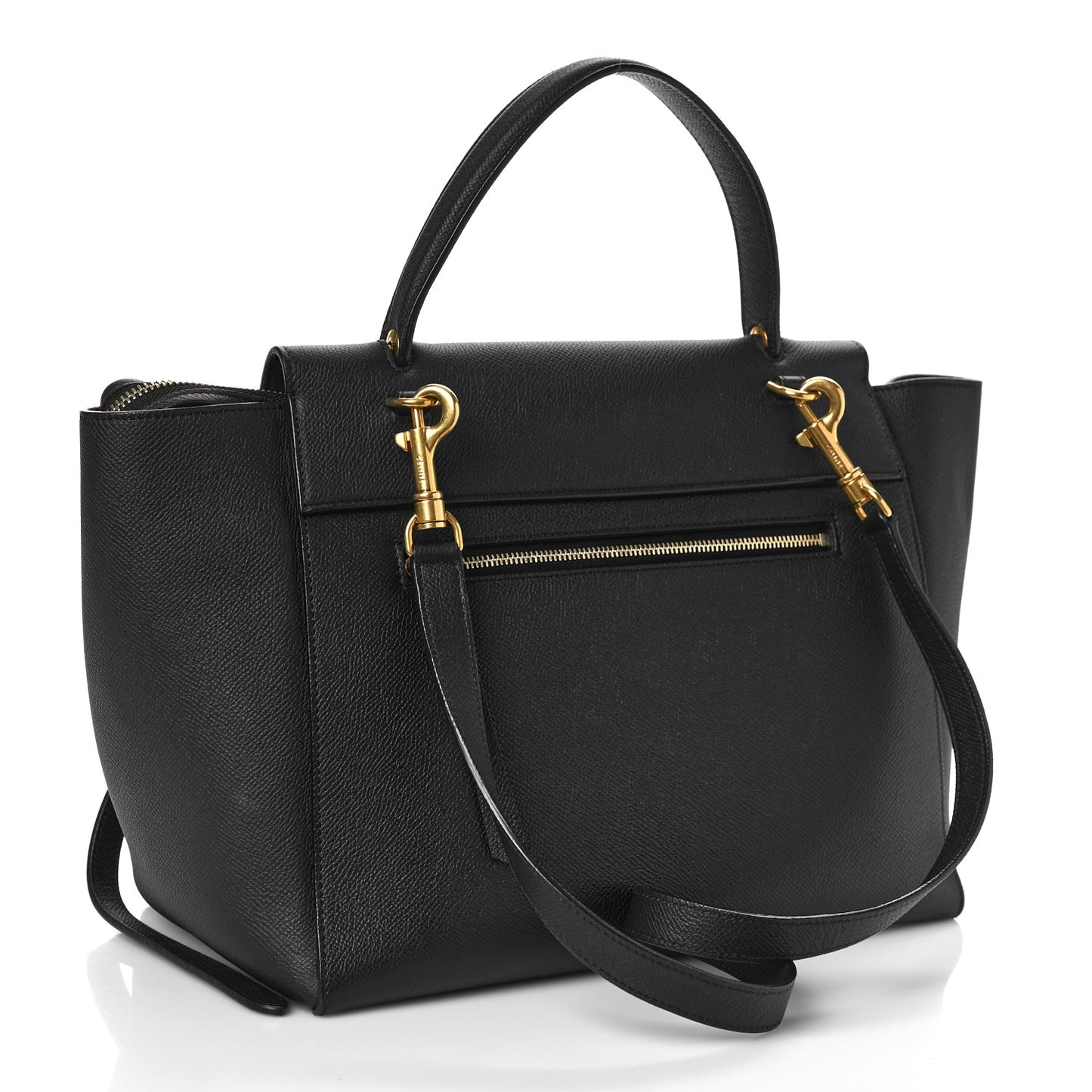 Grained Calfskin Mini Belt Bag Black