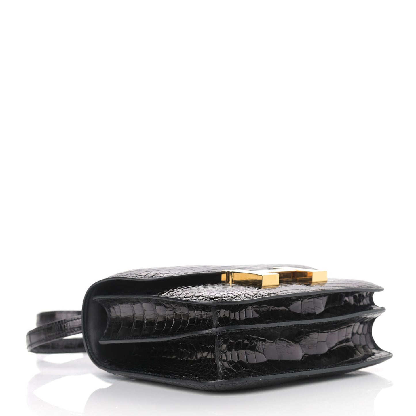 Shiny Alligator Constance 18 Black