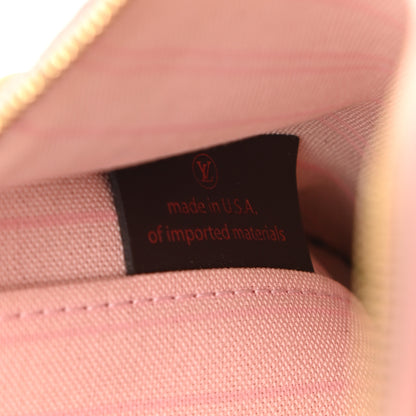 Louis Vuitton Damier Ebene Neverfull MM GM Pochette Rose Ballerine 7 of 8
