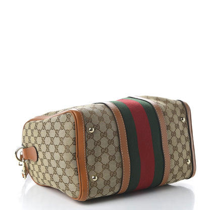 Gucci Monogram Vintage Web Medium Boston Tobacco 4 of 10