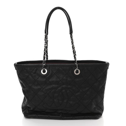 Chanel Grained Calfskin Quilted Small Daily Shopping Tote Black 3 of 13