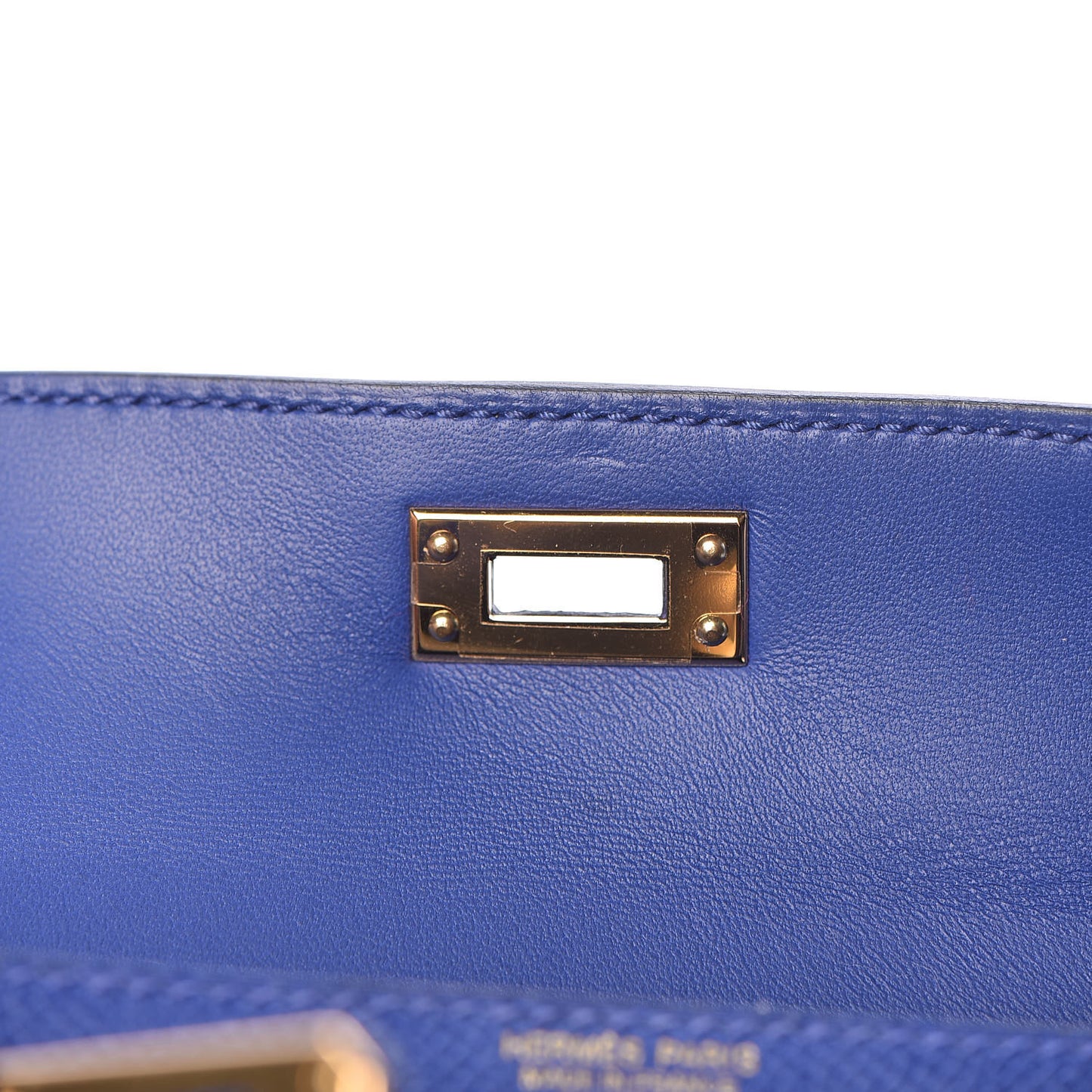 Epsom Mini Kelly Sellier 20 Bleu Electrique