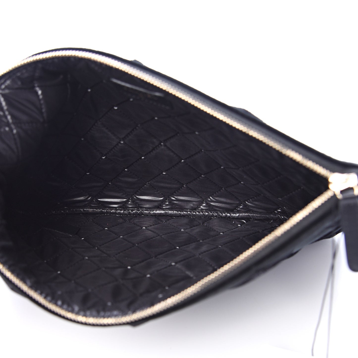 Velvet Quilted Medium Cosmetic Case Black