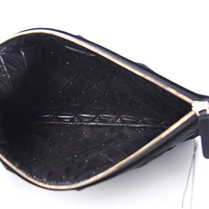 Chanel Velvet Quilted Medium Cosmetic Case Black 4 of 8