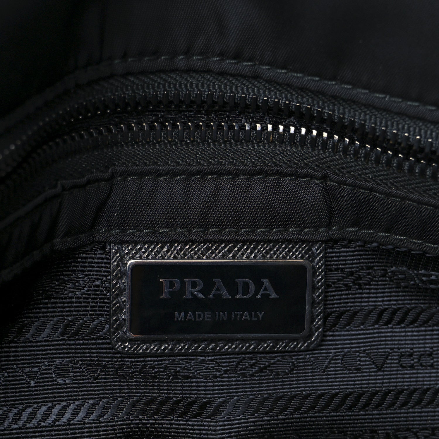 Prada Tessuto Nylon Saffiano Large Double Snap Buckle Messenger Bag Black 6 of 10