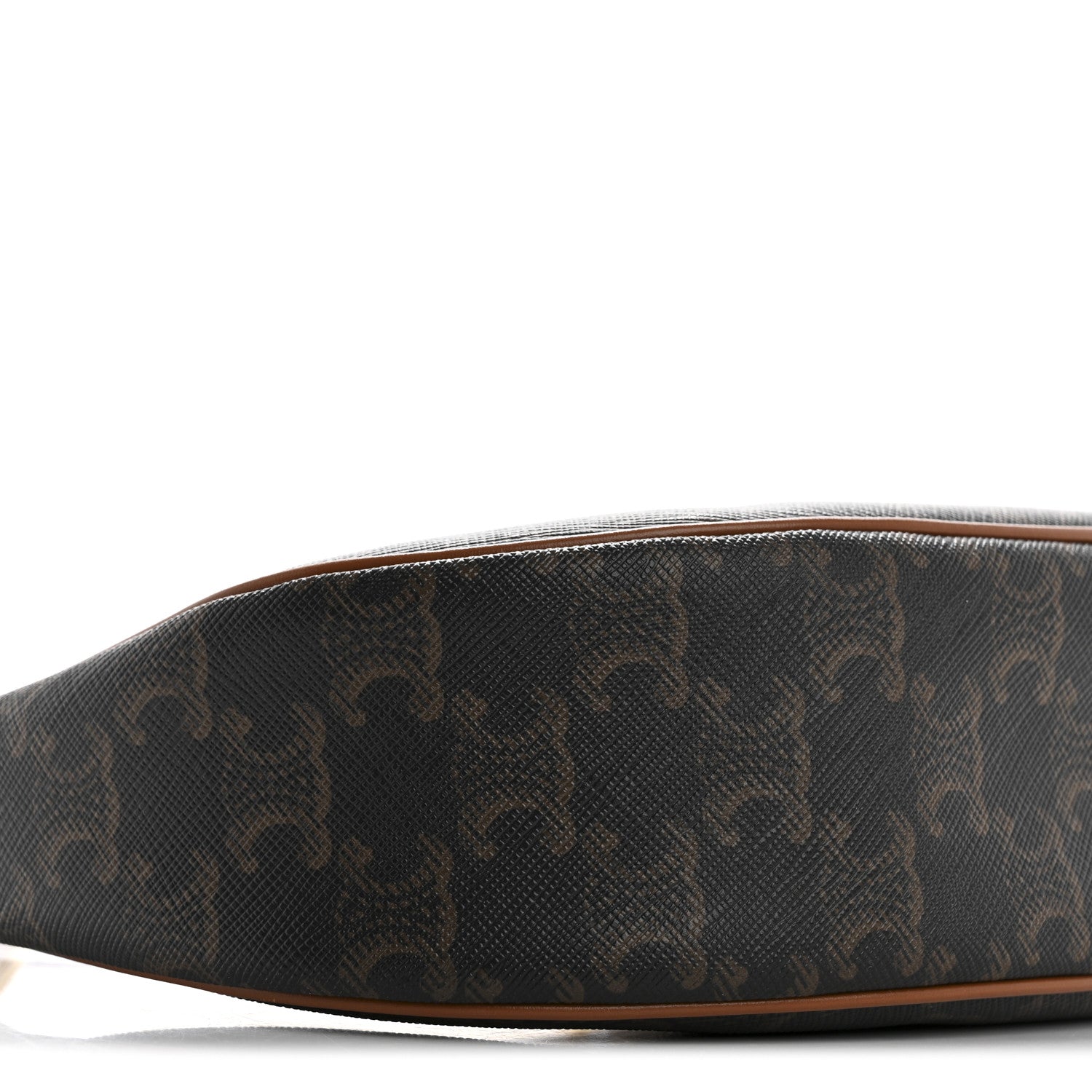 Celine Triomphe Canvas Calfskin Ava Shoulder Bag Tan 10 of 15