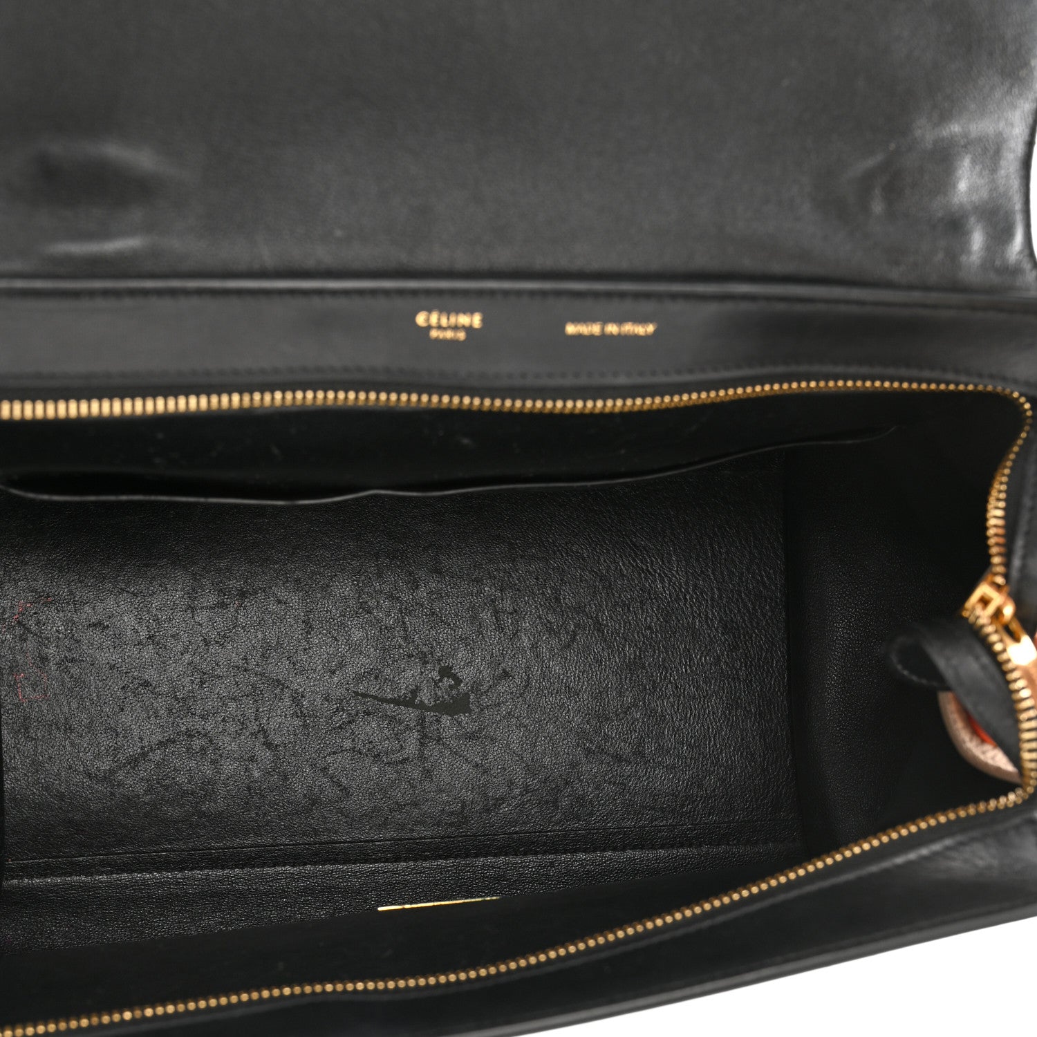 Celine Soft Grained Calfskin Nubuck Small Tri-Color Trapeze Black Blue Tan 14 of 17