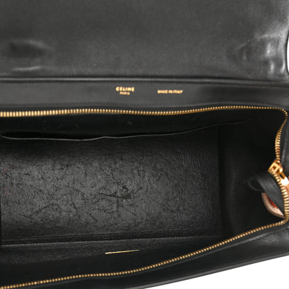 Celine Soft Grained Calfskin Nubuck Small Tri-Color Trapeze Black Blue Tan 14 of 17