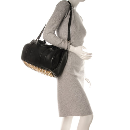 Alexander Wang Pebbled Lambskin Rocco Duffel Black Pale Gold Hardware 2 of 6