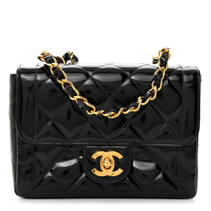 Chanel Patent Calfskin Quilted Mini Square Flap Black 1 of 10