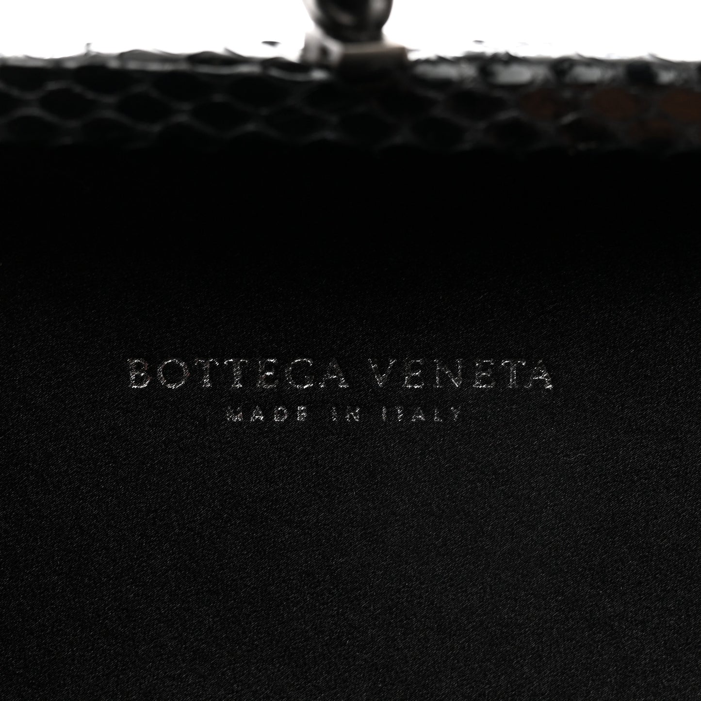 Satin Intreccio Impero Knot Clutch Black