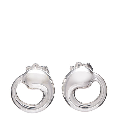 Tiffany Sterling Silver 11mm Elsa Peretti Eternal Circle Earrings 1 of 4
