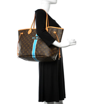 Louis Vuitton Monogram My LV Heritage Neverfull MM Blue Clair White 2 of 10