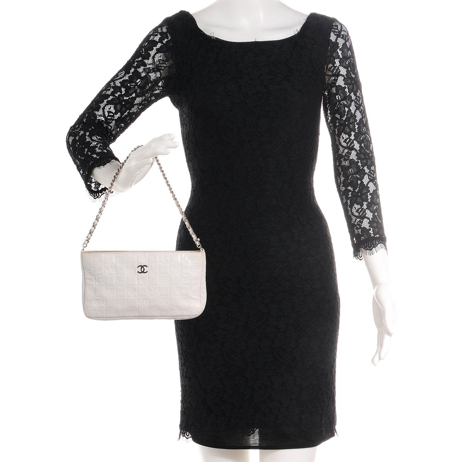 Chanel Lambskin Precious Symbols Pochette White 2 of 7