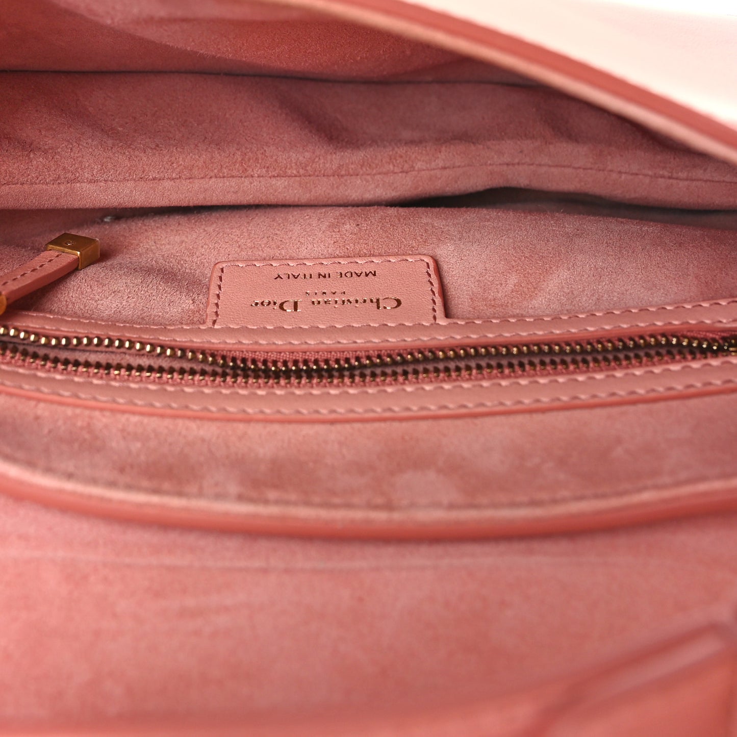 Gradient Calfskin Saddle Bag Pink