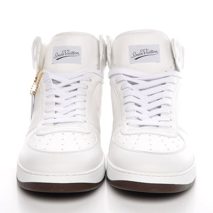 Louis Vuitton Calfskin Monogram Rivoli High Top Sneakers 10 White 2 of 11
