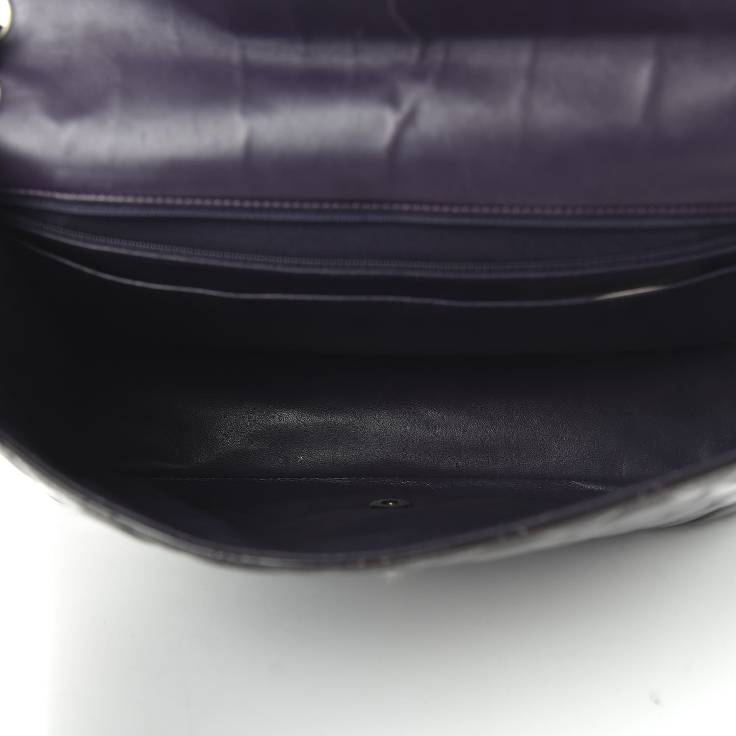 Chanel Patent Quilted Maxi Single Flap Dark Purple 5 of 11