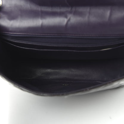 Chanel Patent Quilted Maxi Single Flap Dark Purple 5 of 11