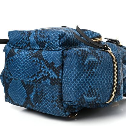 Burberry Nylon Python Print Medium Rucksack Backpack Blue 8 of 9