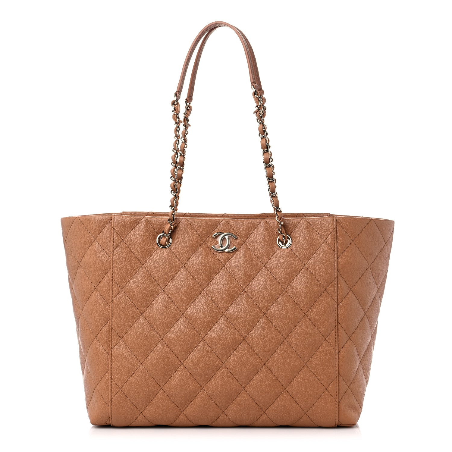 Chanel Caviar Quilted Large Shopping Tote Dark Beige 1 of 9