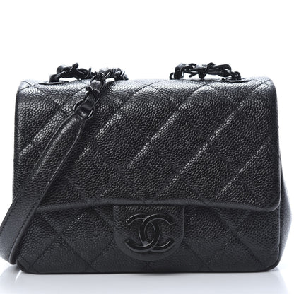 Chanel Caviar Quilted Incognito Mini Square Flap Black 8 of 10