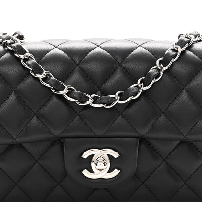 Chanel Lambskin Quilted Mini Rectangular Flap Black 8 of 10