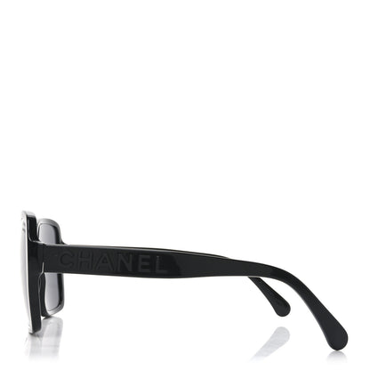 Chanel Acetate Square Sunglasses 5408 Black 3 of 7