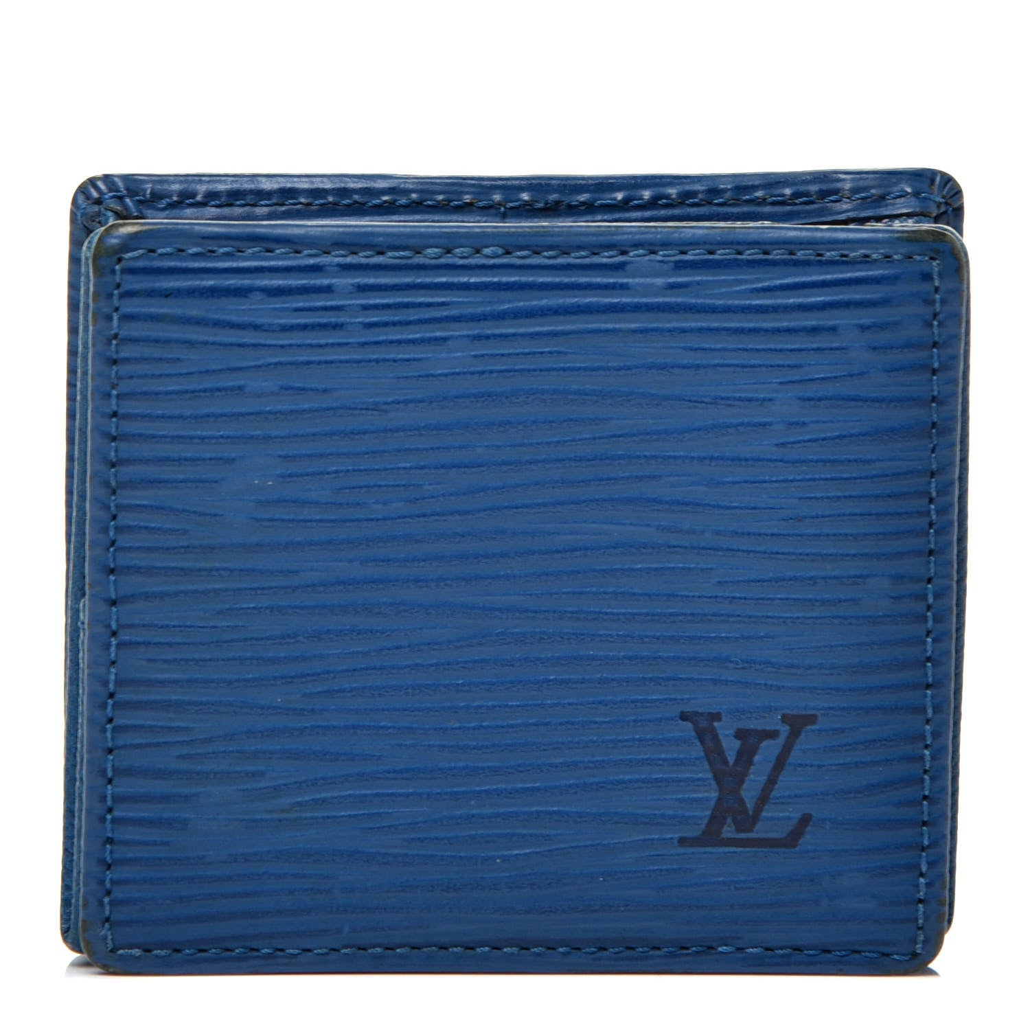 Louis Vuitton Epi Porte-Monnaie Boite Coin Purse Cyan 1 of 7
